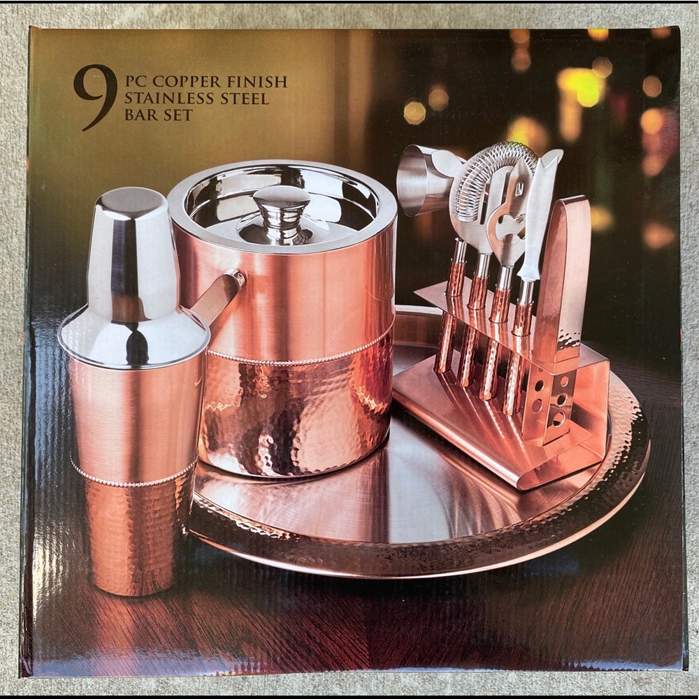 Godinger Copper Bar Tools Set